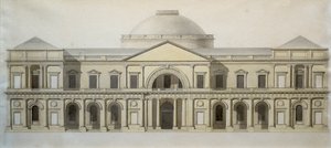 Competition design for the Royal Exchange building in Dublin by Thomas Sandby
